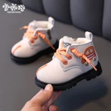Bmw, Martens, детские демисезонные флисовые удерживающие тепло туфли для мальчиков, короткие сапоги для раннего возраста, обувь, 1-3 лет, мягкая подошва