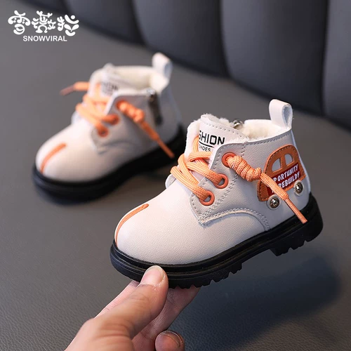 Bmw, Martens, детские демисезонные флисовые удерживающие тепло туфли для мальчиков, короткие сапоги для раннего возраста, обувь, 1-3 лет, мягкая подошва