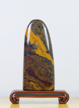 Guilin Chicken Blood Jade Leisure Badge With The Type Zhang Landscape Painting Face Engraving Seal To Play The Yellow Print One Leaf Autumn Yellow 1