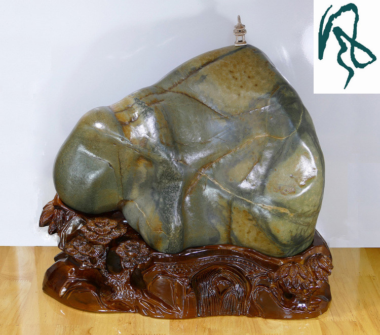 Water flushing stone, Wujiang stone, original stone ornamental stone decoration, text strange stone 