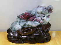 Guilin Chicken Blood Jade Shanglang Jade Material Violet and Red Multicolored Jade Jelly Fine Carved Ornaments Good Luck in Life