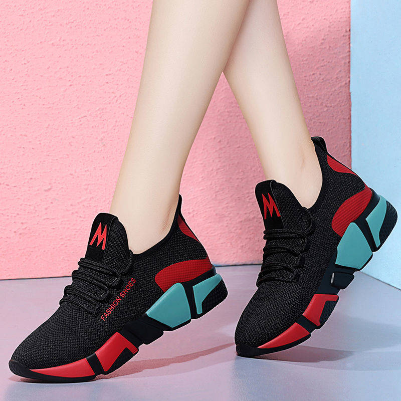 Cotton Shoes Single Shoes Optional) Autumn Winter Breathable Sneakers Women Shoes Nets Red 100 Hitchhiking Shoes Students Non-slip Casual Shoes Women