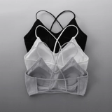 Белый бюстгалтер, спортивный бюстгальтер, топ с чашечками, бюстгальтер-топ, красивая спина, с лямками