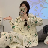 Осенняя зимняя пижама, лонгслив, штаны