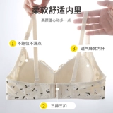 Бюстгальтер-топ, летний тонкий бюстгальтер без косточек, бюстгальтер пуш-ап, защитное белье, нижнее белье, цветочный принт