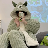 Зимняя коралловая бархатная стеганая флисовая фланелевая пижама, коллекция 2023, увеличенная толщина