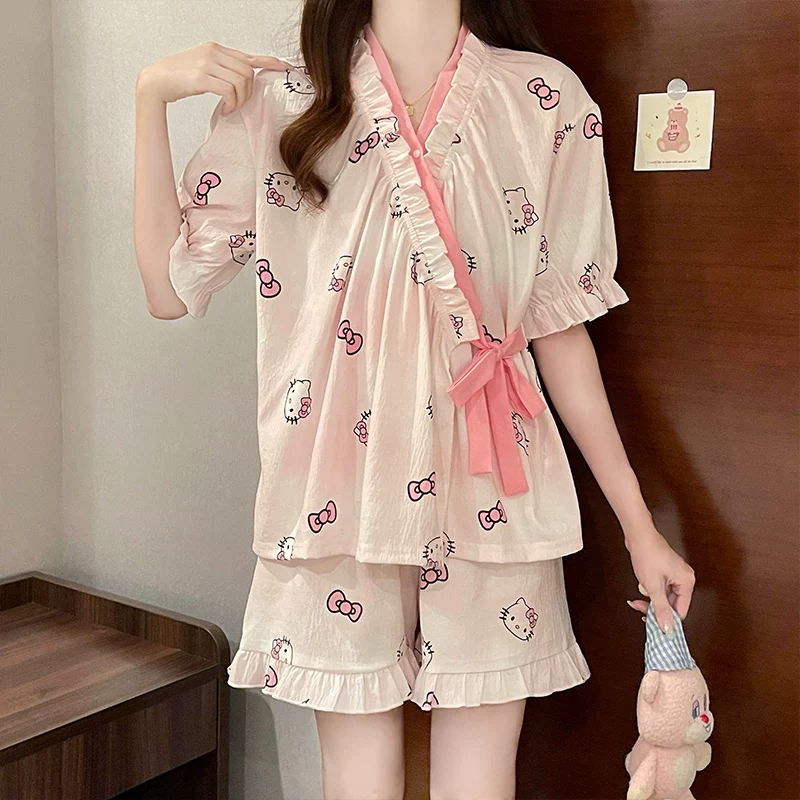 Pijama, летом тонкая майка с чашками, китайский стиль, с коротким рукавом