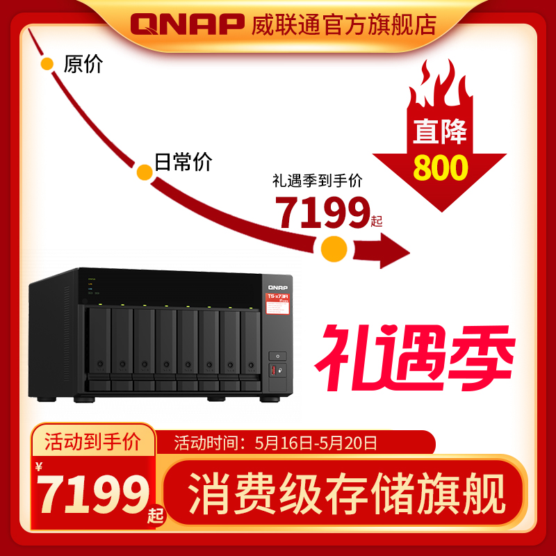 TS-873A data security re-upgrade supports QuTS hero Weiwei Unicom QNAP NAS AMD High Performance Internet Server Network Disk