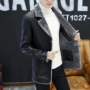 Áo khoác da nam cá tính Phiên bản Hàn Quốc của áo dài bằng da pu xu hướng áo gió mùa xuân hè mùa hè áo khoác áo khoác nam - Quần áo lông thú áo bomber