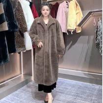 No. 26 outdoor fleece mink coat middle-aged and elderly fur all-in-one high-end fur coat short long coat