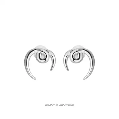 SUN VAGARIES Simple Symbol Stereo Earration Ear Needle