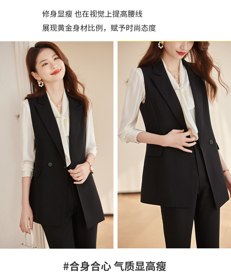 Костюм, майка топ, осенний комплект, черный жилет, куртка, изысканный стиль 