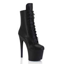 17CM waterproof platform stiletto heel black matte sexy boots nightclub performance pole dance shoes model catwalk plus size