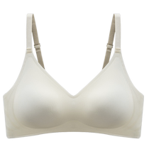 Seamless underwear for women with big breasts showing small breasts summer coolness ultra-thin breathable seamless beautiful back ice skin rabbit ears bra