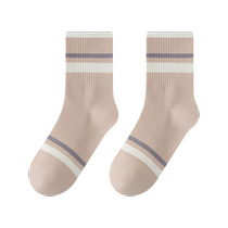 Zhuji socks womens pure cotton mid-calf socks spring and autumn Internet celebrity white sports socks boneless stockings ins trend