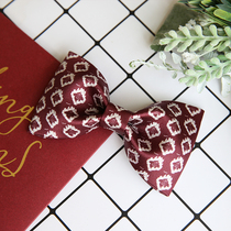 notknot original high-end handmade male wedding groom best man host British pot tie Red Castle male bow tie