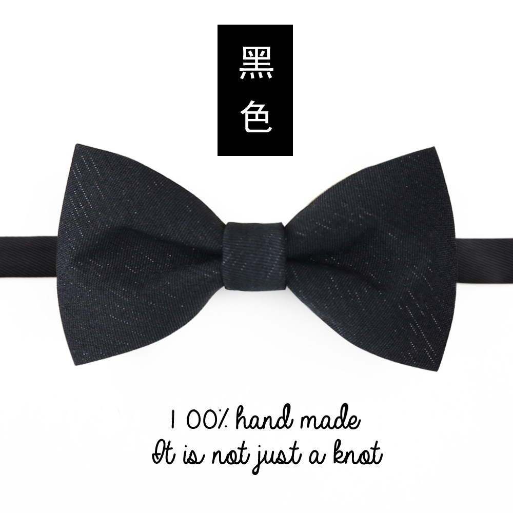notknot upscale pure handmade black collar knot male wedding groom bridegroom wedding accessories silver wire saucepan