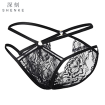 Ultra-thin lace open crotch underwear free from perspective hot passionsexy mesh temptation to cross-fun underwear
