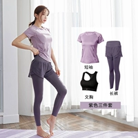 Сиреневый черный бюстгалтер, комплект, штаны, короткий рукав