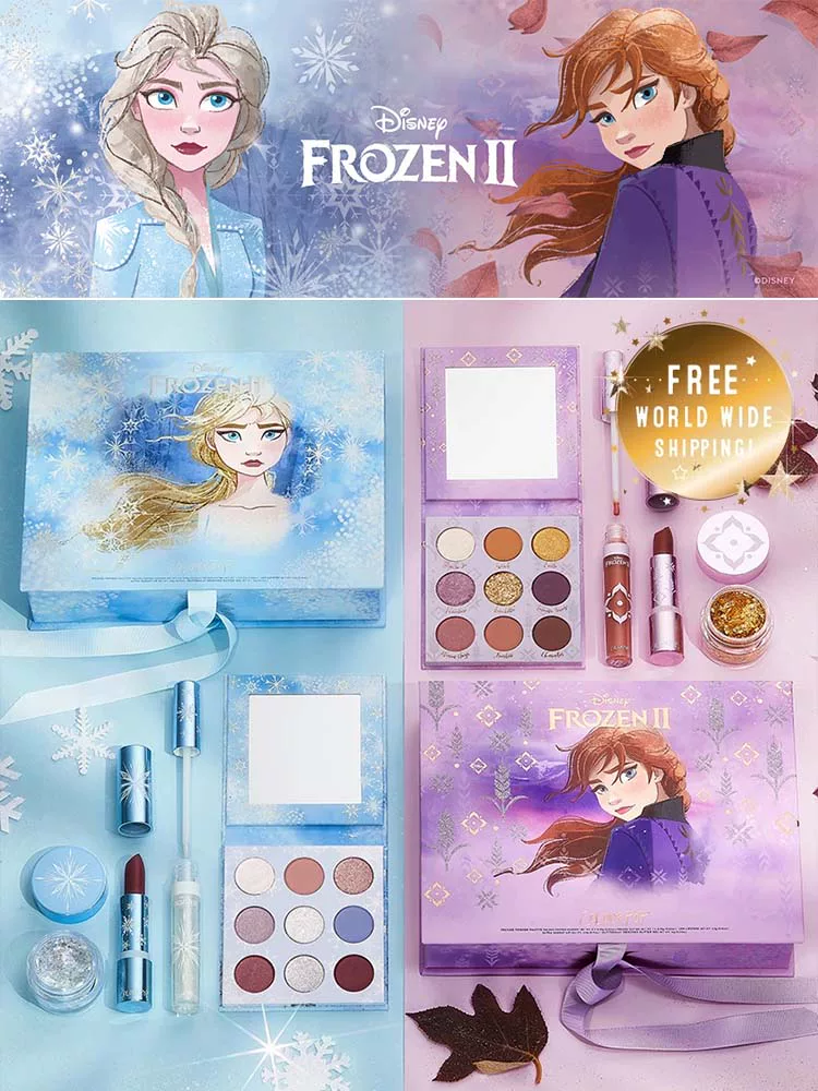 Цветной набор пузырьков Bubble Frozen: коробка Анна и Елена тени для век, помада