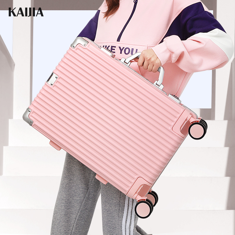 Opening A suitcase woman 24 inch case male 26ins net red new wave leather case Lalever box man suitcase