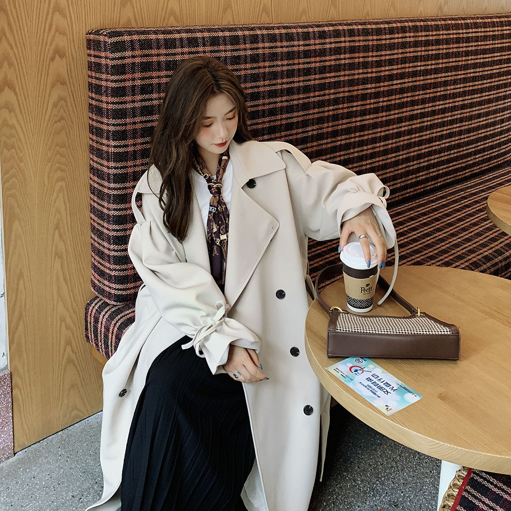 Rice White Design Sensation Superior Yingren Wind Cloisters Women in the Long Edition 2022 new popular Spring and Autumn Han series chic coat