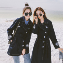 Hepburn trench coat womens mid-length small man design sense senior spring and autumn 2022 new popular Korean chic coat