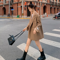 Design sense niche British Academy style small suit jacket female spring and autumn Korean version of loose Net Red fashion casual suit