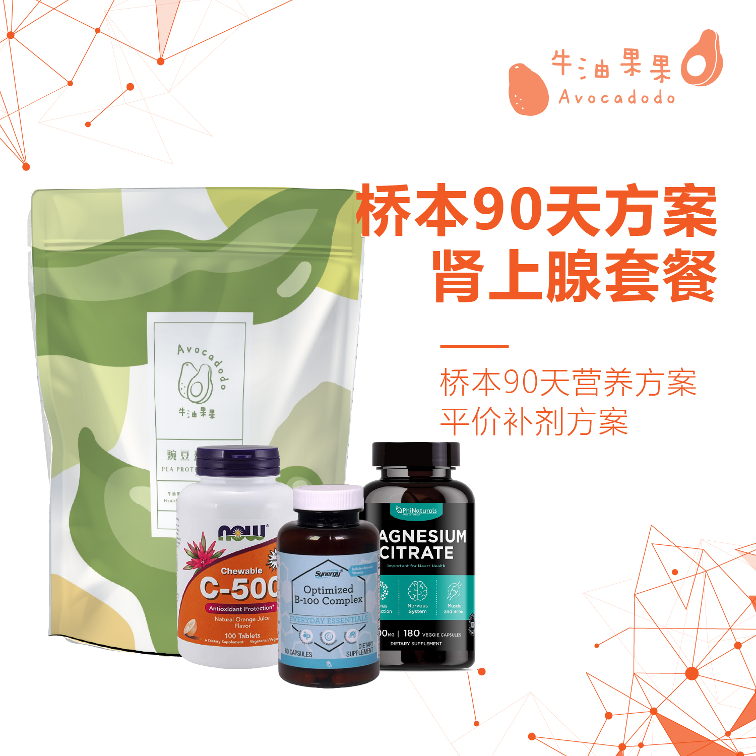 4 Weeks Adrenal Package Civilian Edition Dr. Wentz Hashimoto Thyroid 90 Days Avocado Fruit