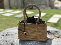Rattan Hand bag bag handmade vintage womens Hand bag bag beach bag straw bag