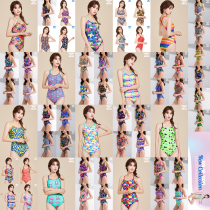 South Korea XBLUE Swimsuit Lady Conjoined Triangle Swimsuit Training Speed Dry Professional Printed Swimsuit