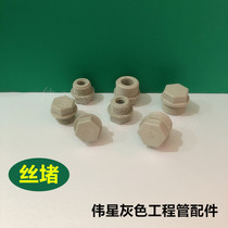 Weixing gray PPR water pipe plug 4 points 6 points plastic outer wire plug wire plug stuffy head pipe plug