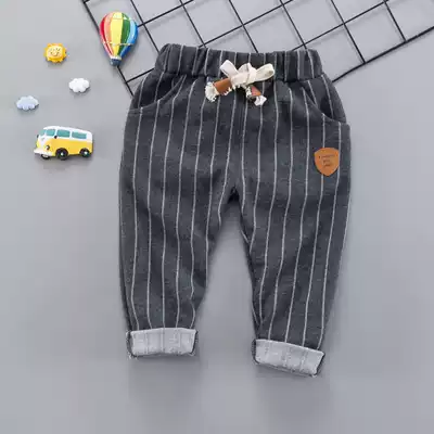Children's clothing boys pants striped autumn 2021 New 3 years old children's casual pants trousers 4 baby pipe pants Korean version