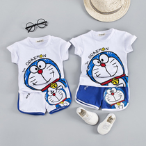 Boys summer dress 2022 new suit Male baby Summer children Cute Children Tide Clothes Cartoon Two Sets