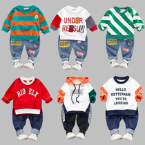 Men and women baby autumn clothes 2021 New handsome set baby childrens clothing autumn boys foreign style 1-3 years old 4 tide clothes
