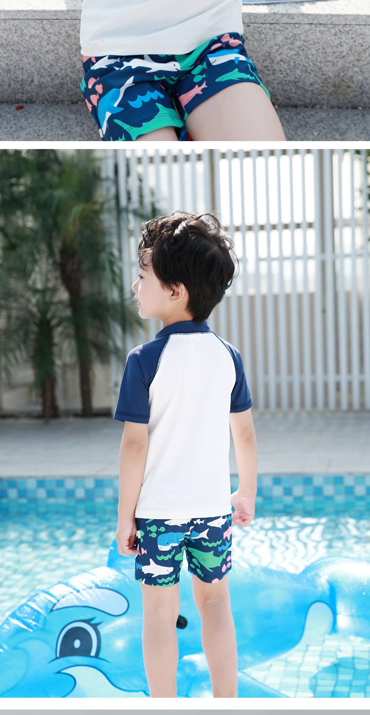 Đồ bơi cho bé trai Hàn Quốc Dễ thương Split Beach Kem chống nắng Làm khô nhanh Baby Baby Boy Đồ bơi - Bộ đồ bơi của Kid đồ bơi trẻ em xuất khẩu