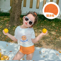 Оранжевый купальник+улыбка лицо t