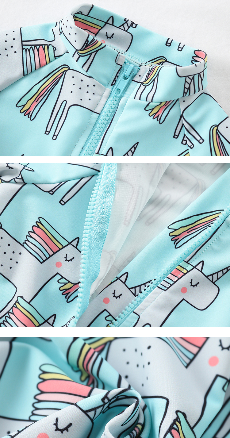 Đồ bơi cho bé trai INS Unicorn Siamese Baby Baby Spa Đồ bơi cho bé gái Áo tắm dài tay cho bé trai - Bộ đồ bơi của Kid đồ bơi nàng tiên cá