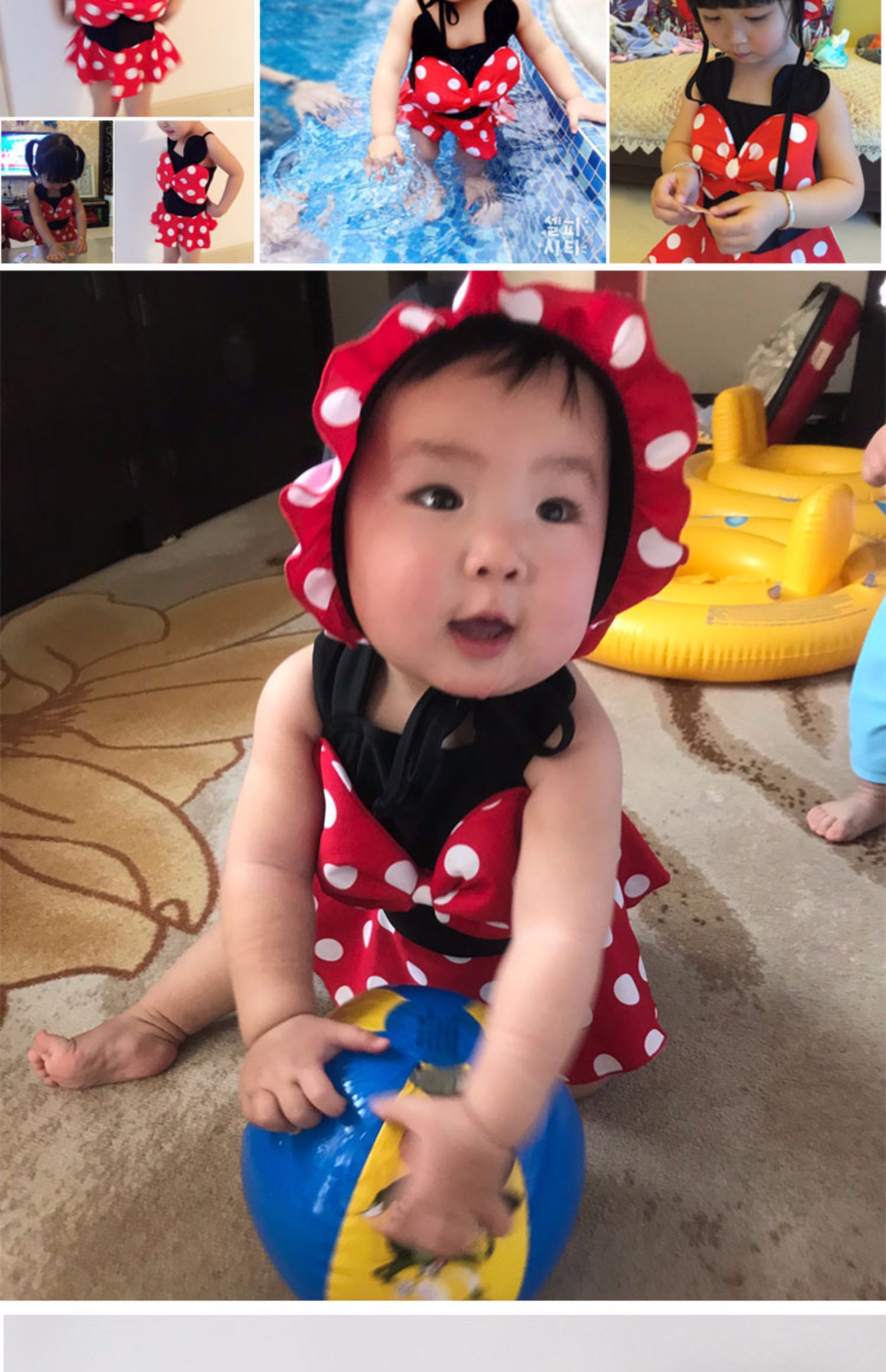 Đồ bơi cho trẻ em gái Áo xiêm Hàn Quốc Minnie Dễ thương Bé gái Cô bé Công chúa nhỏ 1-3 Đồ bơi - Bộ đồ bơi của Kid đồ bơi trẻ con