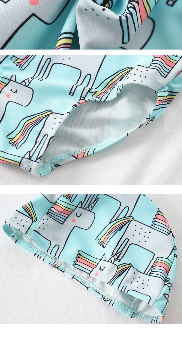 Đồ bơi cho bé trai INS Unicorn Siamese Baby Baby Spa Đồ bơi cho bé gái Áo tắm dài tay cho bé trai - Bộ đồ bơi của Kid đồ bơi nàng tiên cá