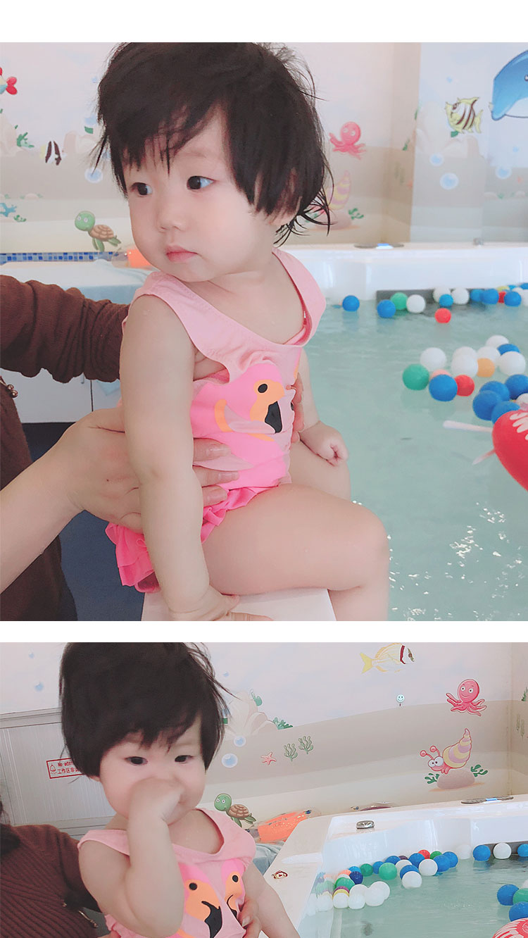 Đồ bơi trẻ em cô gái dễ thương Công chúa nhỏ hồng hạc hồng nữ bé bé Xiêm cô gái kỳ nghỉ áo tắm - Bộ đồ bơi của Kid quần áo bơi trẻ em