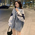 2020 mùa xuân và mùa thu trang phục mới hit-and-run lỏng khâu dài tay áo dài dài mặc phụ nữ retro bf gió denim jacket hàng đầu 