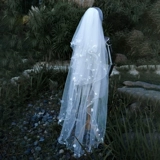 Длинный белый аксессуар для волос для невесты, французский стиль, в цветочек