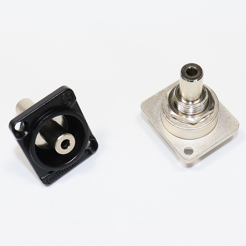 PRATT Female D-type 3 5mm Headphone Plug Holder 86 Panel mount female-to-female dual-pass stereo socket