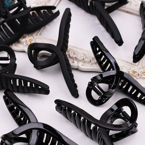 Прозрачная пластиковая заколка-крабик, заколка для волос, аксессуар для волос, аксессуары, цвета шампанского, популярно в интернете