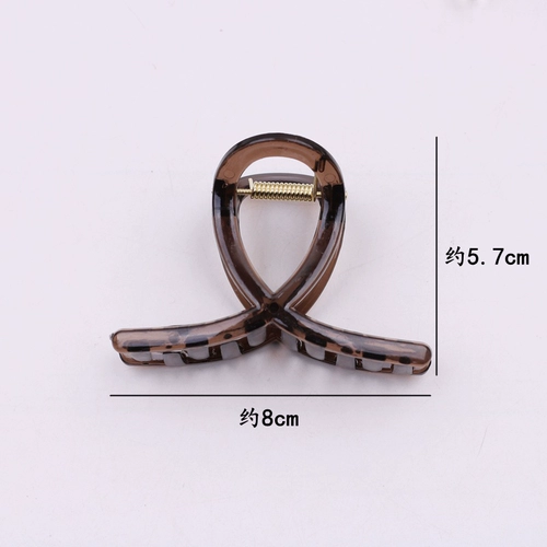 Прозрачная пластиковая заколка-крабик, заколка для волос, аксессуар для волос, аксессуары, цвета шампанского, популярно в интернете