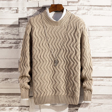 19年秋冬新款加厚纯色圆领毛衣韩版