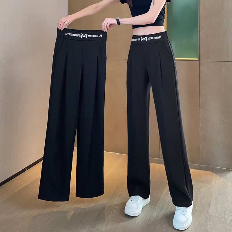 Wide-Leg Pants for Women, Summer Thin Style 2026 New High-Waisted Drape Straight-Leg Pants, Loose, Slimming, Versatile Casual Pants for Spring and Autumn
