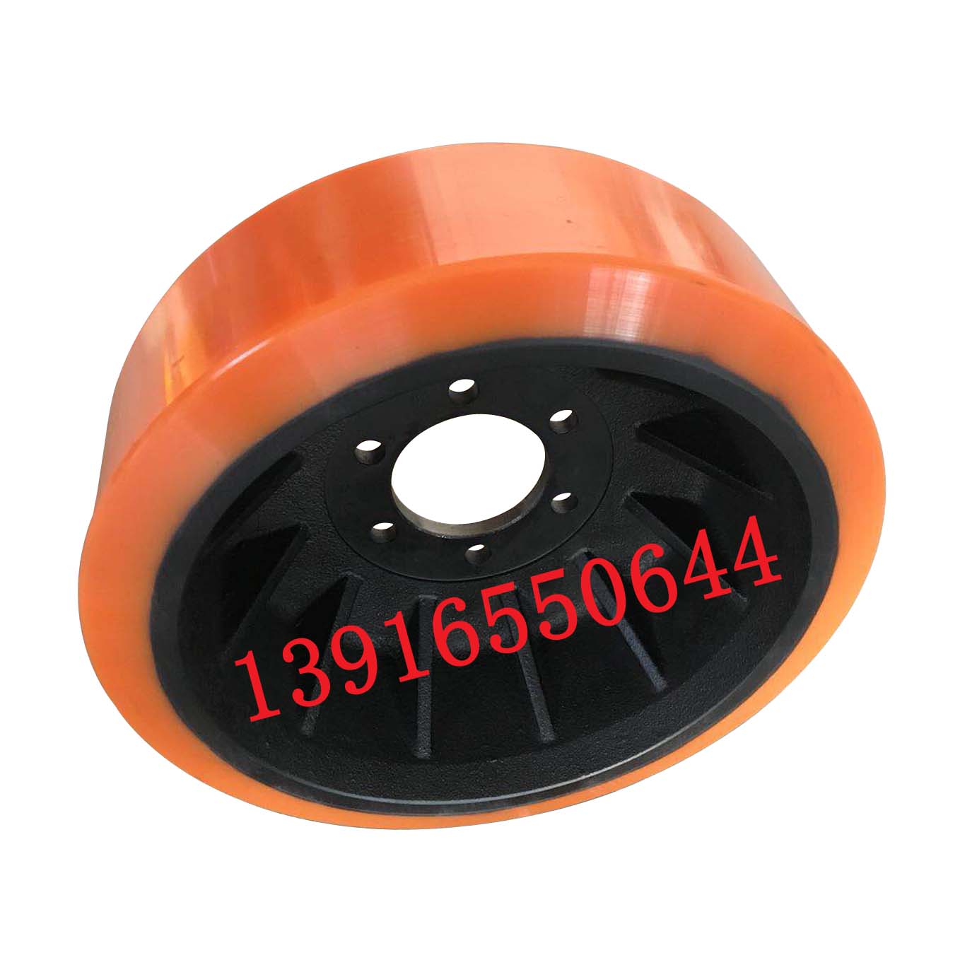 Electric forklift wheel combined force forward stacker driving wheel driving wheel 343x114-80 six holes