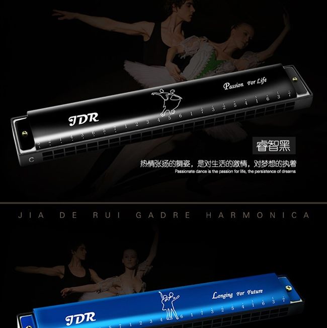 Gió tây giới thiệu nhạc cụ hòa tấu tháp 24 lỗ chromatic Harmonica monophonic c giai điệu hòa âm sinh viên phí